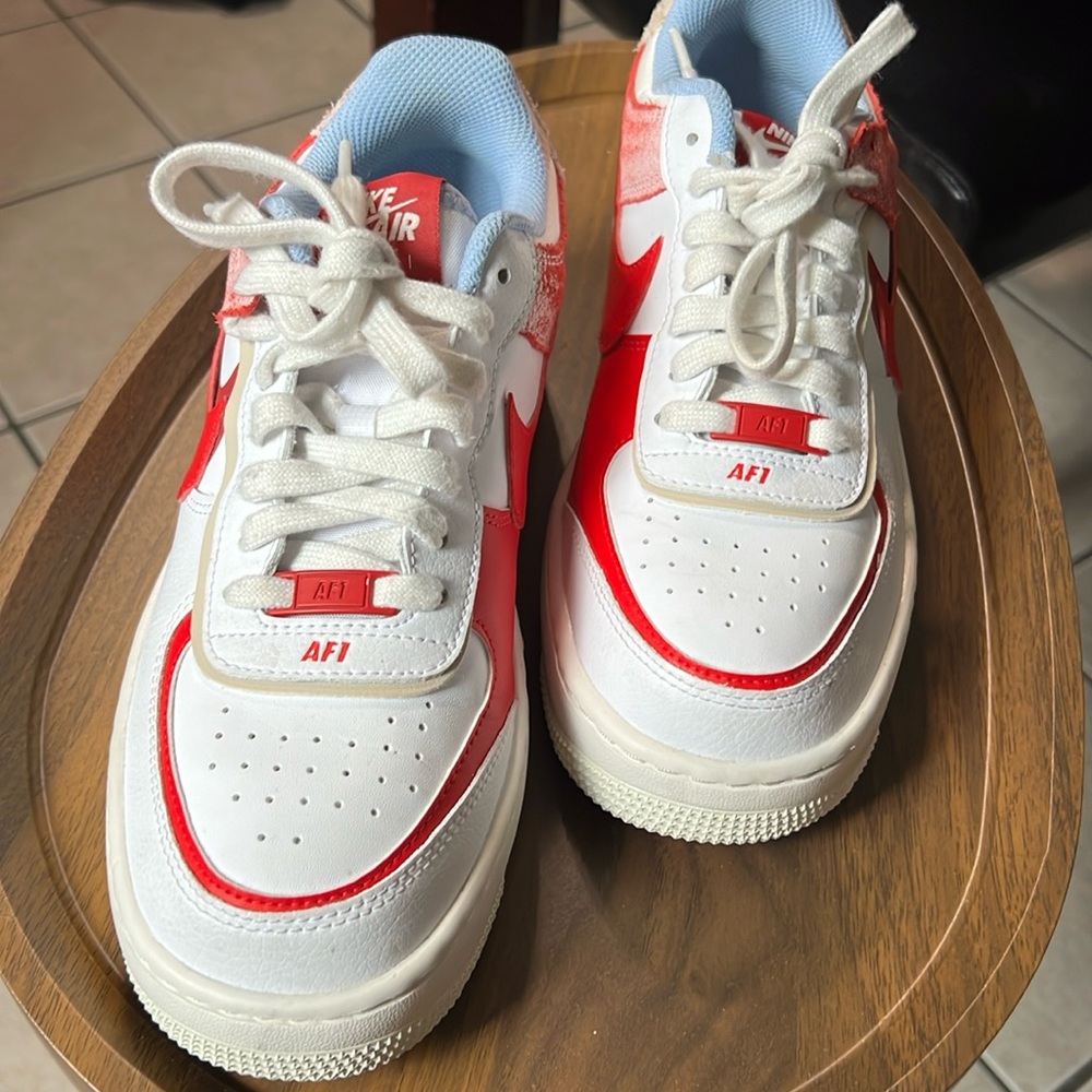 Red Nike Air Force 1 Shadow
